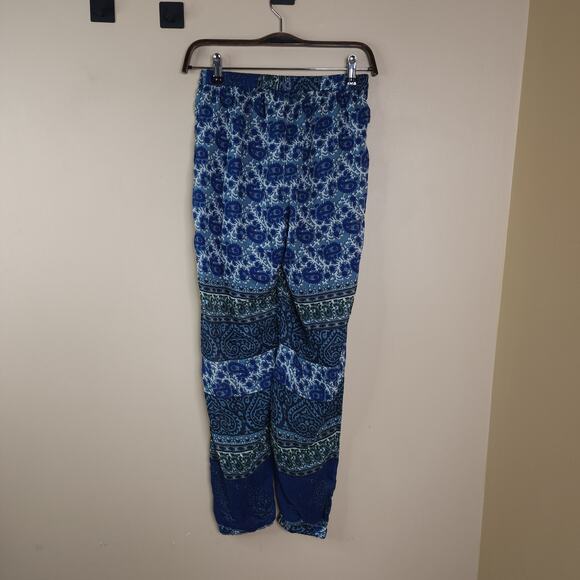 Raga Pull on Joggers in Blue Paisley Size S - Picture 5 of 8